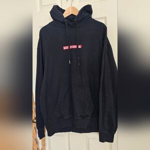 Quiksilver Black Hoodie with Red Logo